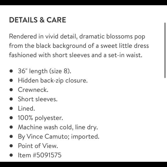 Vince Camuto Floral Duet A-Line Dress - Picture 6 of 6